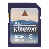 Retail Packing Kingston Class 4 SDHC High Secure Digital SD Memory Card - 8GB (SD4/8GB) for Canon PowerShot SD1000 SD40 SD750 SD800 SD850 SD870 IS SD900 SD950IS SX100 TX1, Panasonic Lumix DMC-FX07 FX10 FX100 FX12 FX3 FX30 FX33 FX50 FX55 FZ18 FZ50 FZ50 FZ8 L1 L10 LS60 LS70 LS75 LX2 LZ2 LZ6 LZ7 TZ2 TZ3, Nikon Coolpix L10 L11 L12 L14 L15 P50 P5000 P5100 S200 S50 S500 S51 S510 S51c S700, Casio EXILIM EX-S770 EX-S880 EX-V7SR EX-V8SR EX-Z1050 EX-1080 EX-Z65 EX-Z75 EX-Z77 Digital Camera