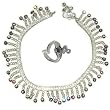 Indian Anklets Toe Ring Pair Sterling Silver Jewelry 10 inches (sanklt041)