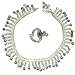 Indian Anklets Toe Ring Sterling Silver Jewelry Pair 64 gms.10 inches (sanklt041)