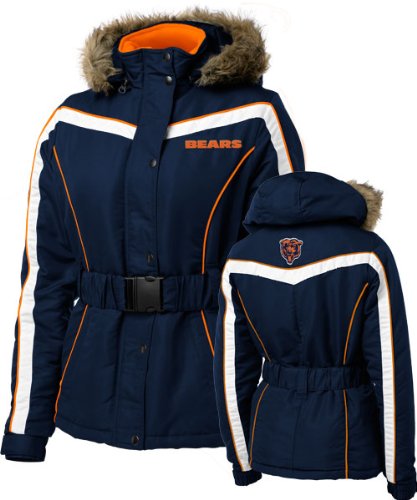 Chicago Bears Women's Gameday Navy Full-Zip Heavyweight Parka