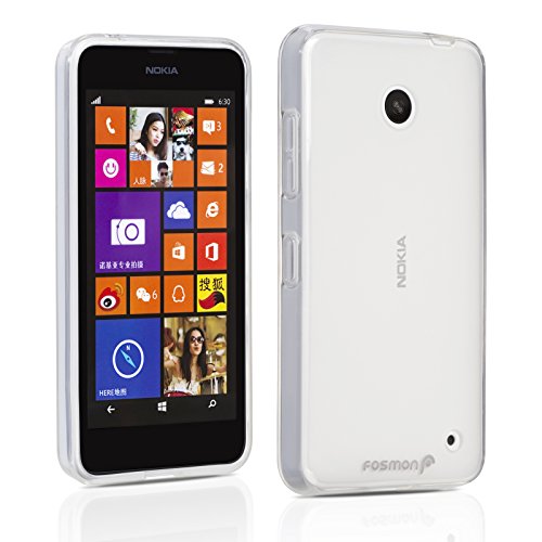 Fosmon Nokia Lumia 630, Nokial Lumia 635 SLIM-Fit Case [DURA FRO] Flexible TPU Cover - Retail Packaging (Clear)