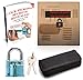25 Pieces Premium Practice Lock Pick Set, Centh Crystal Transparent Blue Professional Visible Cutaway Inside View Padlocks with 2 keys, 24pcs Various Picks Crochet Hook, Wrenches