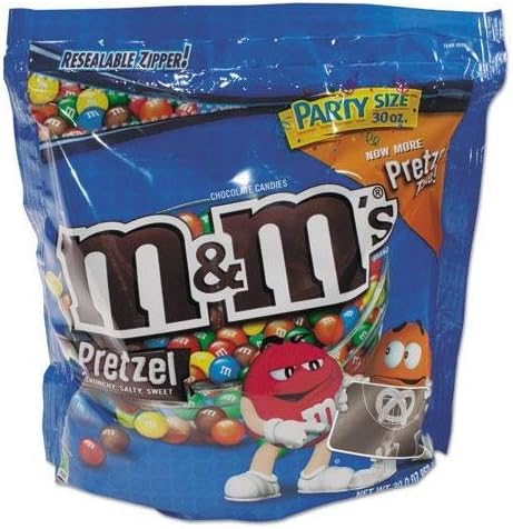 MANDM SN38096 Candy, Chocolate/Pretzel, 30oz