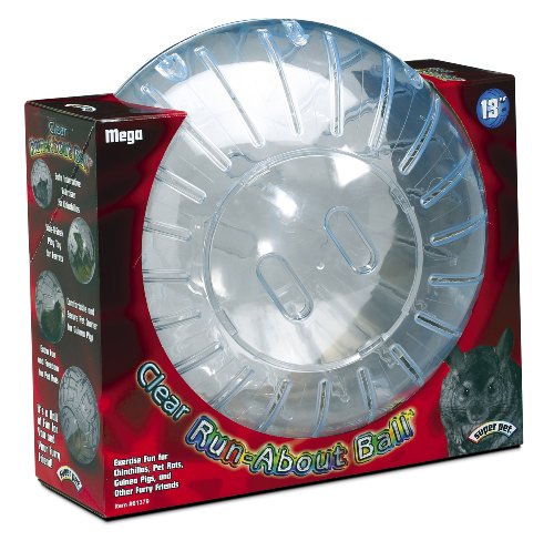 Super Pet Mega Chinchilla Run-About Exercise Ball, 13-Inch Clear