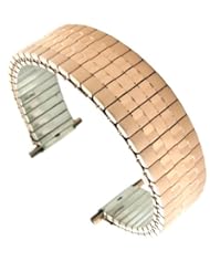 16-22mm HR Rose Gold GP Stainless Classic Straight End Stretchy Watch Band