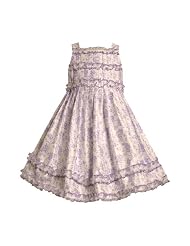 Bonnie Jean Little Girls 4 6X PURPLE LAVENDER FLORAL RUFFLE SHANTUNG Special Occasion Wedding Flower Girl Easter Birthday Party Dress