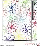 Sony PS3 Skin Kearas Flowers on White