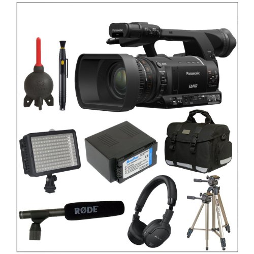 Panasonic AG-HPX255 P2 HD Camcorder + Rode NTG2 Mic + Sony MDR-NC200D Headphones + Case + Battery + LED + Tripod + Giotto's Blower Panasonic AG-HPX255 P2 HD Camcorder + Rode NTG2 Mic + Sony MDR-NC200D Headphones + Case + Battery + LED + Tripod + Giotto's Blower