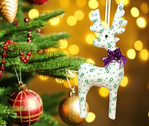 Santa Claus's reindeer Christmas tree Decorations Christmas Deer Handmade Ornaments Set of 3 from Maria Yaskiv collection
