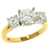 3 Stn prong Set Diamond Engagement Ring 1.24ct (cz ct)