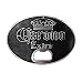 Antiqued Chrome Corona Extra Bottle Opener Belt Buckle