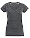 Garment Washed V Neck Vintage Cool T Shirts for Women with EttelLut Hair Band