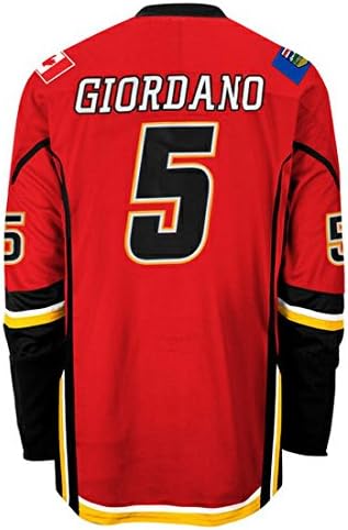 Men's Calgary Flames Mark Giordano #5 Red Home Premier Jersey (L)