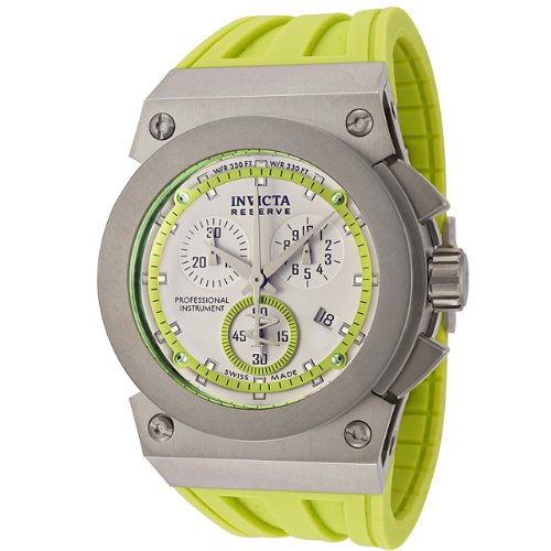Invicta Women's 5567 Reserve Collection Akula Sport Chronograph Lime Green Rubber Watch