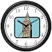 Big Ben - Tower of Parliament No.1 England Theme Wall Clock by WatchBuddy Timepieces (White Frame)