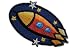Produkt-Bild: Weltraum Rakete 4,5 cm * 7,5 cm B&Uuml;GELBILD AUFN&Auml;HER APPLIKATION Astronaut Fahrzeug Junge blau Kosmonaut Raumfahrer All Ufo Weltall Space Patch