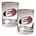 Carolina Hurricanes NHL 2pc Rocks Glass Set - Primary Logo by Great American Products