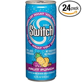 The Switch Carbonated Juice, Fruit Punch, 8-Ounce Cans (Pack of 24)