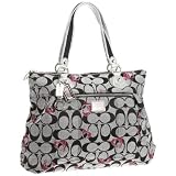 （コーチ）COACH New　コーチ ポピー シグネチャー グラム トートバッグ　シルバー/ブラック ホワイト/シルバー 18711 並行輸入品 コーチ トートバッグ