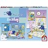 Schmidt Spiele 55071 - Die Sendung mit dem Elefanten, Zuhause bei Elefant und Hase, 2x26 Teile Puzzle