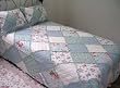 Shabby Chic "Arredo" Frilly & Patchwork 3pc Quilt Set