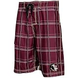 Florida State Seminoles FSU Mens Boardshort in Plaid Pattern - Slugger