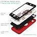 iPod Touch 5th Case, MagicMobile® Premium Dual Heavy Duty Hybrid Shockproof Resistant Armor Protective Case Cover for Apple iPod 5th Generation Red Rugged Silicone Layer and Black Hard Plastic