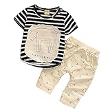 【SEBLES】ベビー 赤ちゃん 男の子 半袖 ラウンドネック プリント 白クマ ボーダー 無地 ポケット Tシャツ イカリ ズボン ボトムス パンツ セット ツーピース コットン 綿(タイプB,90