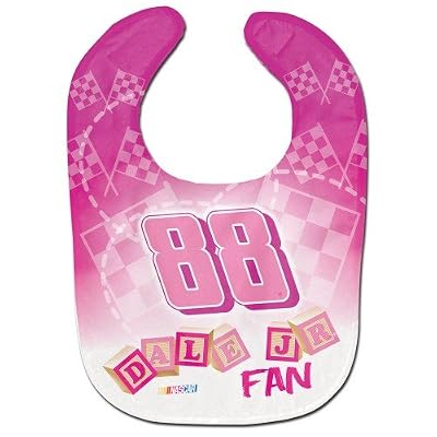 Dale Earnhardt Jr Pink NASCAR All Pro Baby Bib, Item #A2202815