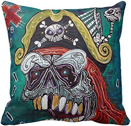 Sofa Pillow Case Square Decorative Pillow Cover Pirate Treasure Map Accent Pillows