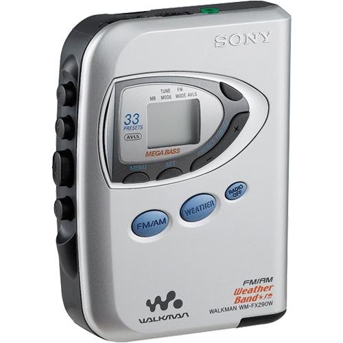 Sony Walkman Digital Tuning Weather FM/AM Stereo Cassette Player (Silver)