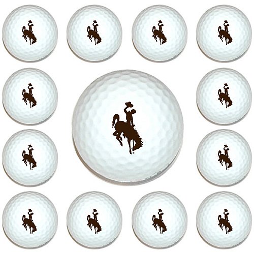 Wyoming Cowboys Dozen Pack Of Golf Balls From Team Golf