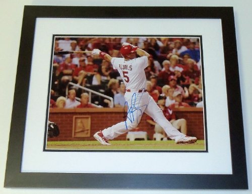 Albert Pujols Autographed St. Louis Cardinals 11X14 Photo CUSTOM FRAMED