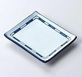 間取格子長角のり皿　5個組 【美濃焼　和皿】