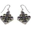 Earrings Set Sterling Silver Multi Gemstone Jewelry 1.5 inches (erg141)