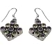 Earrings Set Sterling Silver Multi Gemstone Jewelry 1.5 inches (erg141)