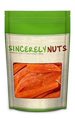 Sincerely Nuts Dried Papaya Spears - Two (2) Lb. Bag - Refreshingly Tasty, Smooth & Soft Texture -Antioxidant & Mineral Rich - Guaranteed Freshness - Kosher Certified