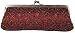 Satin and Beaded Flower Design Clutch, with Metal Fram - Evening Bags - Rio Bag Image