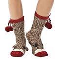 Nick & Nora&reg; Womens Sock Monkey Boot Slippers - Brown