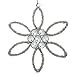Elegant Hanging Decor for Home and Party Decoration | Handmade Snowflake Iron & Glass Pendant Hanging White Snowflakes Decorations | 6 Inches-Set of 6