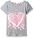 Dream Star Girls' Short Sleeve City Screen Tee with Printed Bow Back