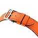 Balerion-Single Tour Watch Band,Genuine Leather Watch Band for APPL-Watch Series 1 Series 2 Series 3 Series 4-42mm/44mm Single Tour Fire Orange