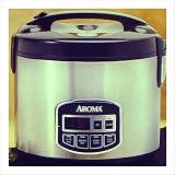 Aroma ARC-960SB 10-Cup Cool Touch Digital Programmable Rice Cooker, Stainless by Aroma