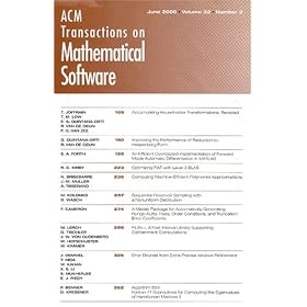 Acm Transactions on Mathematical Software by