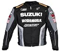 Joe Rocket Suzuki Replica Supersport Mens Motorcycle Jacket Black/Gunmetal/Silver Extra Large