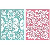 We R Memory Keepers Floral Embossing Folder, 2-Pack