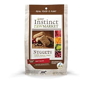 Nature's Variety Instinct Raw Market Grain-Free Freeze Dried Beef Recipe Nuggets for Dogs, 14 oz. Bag Nature's Variety Instinct Raw Market Grain-Free Freeze Dried Beef Recipe Nuggets for Dogs, 14 oz. Bag