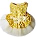 Urparcel Dog Lace Dress Pet Tutu Dress Skirt Yellow S