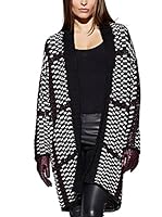 APART Fashion Chaqueta Punto (Negro / Blanco)