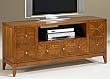 Diamond Walnut Finish Plasma TV Entertainment Console